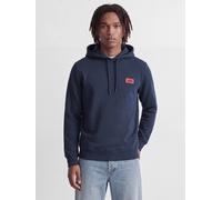 Kapuzensweatshirt JACK & JONES "JJRUSH SWEAT HOOD", Herren, Gr. XS, blau (navy blazer), angeraute Sweatware, Obermaterial: 60% Baumwolle, 40% Polyester, bedruckt, regular fit normal, Rundhals, Rippbün