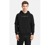 Kapuzensweatshirt JACK & JONES "JORBILLYBURG SWEAT HOOD FST", Herren, Gr. M, schwarz, angeraute Sweatware, Obermaterial: 60% Baumwolle, 40% Polyester, bedruckt, regular fit normal, Rippbündchen, Sweat