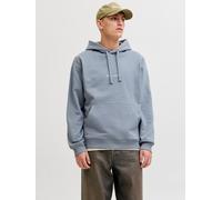 Kapuzensweatshirt JACK & JONES "JORNORREBRO EMB SWEAT HOOD NOOS", Herren, Gr. XL, tradewinds, angeraute Sweatware, Obermaterial: 89% Baumwolle, 11% Polyester, unifarben, relaxed fit normal, Rundhals,