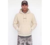 Kapuzensweatshirt JACK & JONES "JORNORREBRO EMB TEDDY SWEAT HOOD", Herren, Gr. S, beige (oatmeal), angeraute Sweatware, Obermaterial: 100% Polyester, unifarben, regular fit normal, Rundhals, Rippbündc
