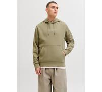 Kapuzensweatshirt JACK & JONES "JPRBLUARCHIE SWEAT HOOD NOOS", Herren, Gr. L, mermaid, angeraute Sweatware, Obermaterial: 70% Baumwolle, 30% Polyester, bedruckt, normal normal, Rundhals, Rippbündchen,