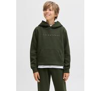 Kapuzensweatshirt JACK & JONES JUNIOR "JJESTAR JJ SWEAT HOOD NOOS JNR", Jungen, Gr. 140, bunt (duffel bag), angeraute Sweatware, Obermaterial: 70% Baumwolle, 30% Polyester, bedruckt, relaxed fit norma