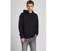 Kapuzensweatshirt JACK & JONES "STAR BASIC SWEAT HOOD", Herren, Gr. XL, schwarz, angeraute Sweatware, Obermaterial: 70% Baumwolle, 30% Polyester, unifarben, bequem, Rundhals, Sweatshirts (37714920-XL)