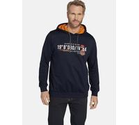 Kapuzensweatshirt JAN VANDERSTORM "Sweatshirt JORRIT", Herren, Gr. XL, blau (dunkelblau), Obermaterial: 100% Baumwolle CO., casual, normal, ohne Ausschnitt, Sweatshirts (19782228-XL) dunkelblau