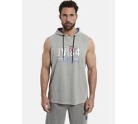 Kapuzensweatshirt JAN VANDERSTORM "Sweatshirt LEWI", Herren, Gr. 4XL, grau (grau melange), Obermaterial: 88% Baumwolle CO. 12% Polyester COOLMAX PES(Coolmax)., Sweatshirts (20231627-4XL) grau melange