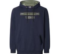 Jan Vanderstorm Comfort Fit Kapuzen Sweatshirt dunkelblau, Bedruckt