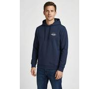 Kapuzensweatshirt "JJBRANDON SWEAT HOOD PLS", Herren, Gr. 5XL, navy blazer, angeraute Sweatware, Obermaterial: 60% Polyester, 40% Baumwolle, JACK & JONES PLUSSIZE, unifarben, regular fit, Rippbündchen