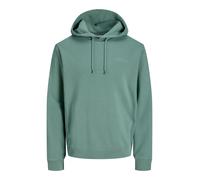 Kapuzensweatshirt "JJCOLLEGE LOGO SWEAT HOOD PLS", Herren, Gr. 5XL, mineral blau, Sweatware, Obermaterial: 80% Baumwolle, 20% Polyester, JACK & JONES PLUSSIZE, unifarben, regular fit normal, Rundhals,