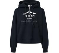 Kapuzensweatshirt JOOP JEANS "Talia", Damen, Gr. XS, blau (dunkelblau), Sweatware, Obermaterial: 100% Baumwolle, unifarben, relaxed fit normal, Rundhals, eingesetzt,Ärmel ohne Ärmelschlitz Rippbündche