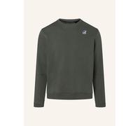 Kapuzensweatshirt K-WAY "K-Way Sweatshirt NAEL POLY COTTON", Damen, Gr. XL, grün schwarzish, Obermaterial: 66% Baumwolle, 34% Polyester, Sweatshirts (78626606-XL) grün schwarzish