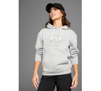 Kapuzensweatshirt KANGAROOS, Damen, Gr. 36/38, grau (hell grau melange), angeraute Sweatware, Obermaterial: 80% Baumwolle, 20% Polyester. Bündchen: 95% Baumwolle, 5% Elasthan. Kapuzenfutter: 100% Baum