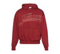 Kapuzensweatshirt KARL KANI "Karl Kani Herren KM234-003-1 KK Trekking OS Pinstripe Hoodie", Herren, Gr. S, schwarzrot, cream, 80% Baumwolle (Bio), 20% Polyester, Sweatshirts (32009924-S) schwarzrot, c