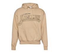Kapuzensweatshirt KARL KANI "Karl Kani Herren KM234-003-2 KK Trekking OS Pinstripe Hoodie", Herren, Gr. XXS, sand, weiß, 80% Baumwolle (Bio), 20% Polyester, Sweatshirts (12209535-XXS) sand, weiß