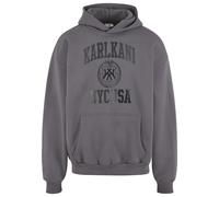 Kapuzensweatshirt KARL KANI "Karl Kani Kani Usa Os Hoodie", Herren, Gr. XS, dunkelgrau, 65% Baumwolle, 35% Polyester, Rundhals, Sweatshirts (38838561-XS) dunkelgrau