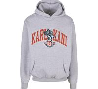 KARL KANI Hoodie mit Label-Print in Hellgrau Melange, Größe M