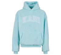 Kapuzensweatshirt KARL KANI "Karl Kani Karl Kani Serif Teddy Hoodie", Herren, Gr. XS, light blau, 80% Baumwolle, 20% Polyester, Sweatshirts (52948909-XS) light blau