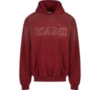 Kapuzensweatshirt KARL KANI "Karl Kani Retro Washed Os Hoodie", Herren, Gr. XS, rot (dunkelrot), 80% Baumwolle, 20% Polyester, Rundhals, Pullover (21876825-XS) dunkelrot