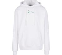 Kapuzensweatshirt KARL KANI "Karl Kani Small Signature Green Logo Hoodie", Herren, Gr. M, weiß, 100% Baumwolle, Sweatshirts (32844010-M) weiß