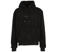 Kapuzensweatshirt KARL KANI "Karl Kani SMALL SIGNATURE TEDDY HOODIE BLACK", Herren, Gr. M, schwarz, 100% Polyester, Sweatshirts (16567509-M) schwarz