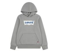 Kapuzensweatshirt LEVI'S KIDS "LVB BATWING PULLOVER HOODIE", Jungen, Gr. 16 (176), grau (ghost gray), Sweatware, Obermaterial: 60% Baumwolle, 40% Polyester, Basic schmal hüftlang, Rippbündchen, Sweats