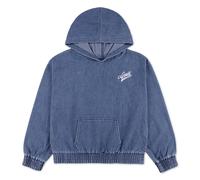 Kapuzensweatshirt LEVI'S KIDS "LVG DENIM HOODIE", Mädchen, Gr. 8 (128), dance around, Denim/Jeans, Obermaterial: 81% Baumwolle, 17% Polyester, 2% Viskose, normal, elastischer Bund, Sweatshirts, in tre
