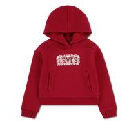 Kapuzensweatshirt LEVI'S KIDS "LVG MEET AND GREET SEASONAL HO", Mädchen, Gr. 14 (158), rot (deep claret), Sweatware, Obermaterial: 60% Baumwolle, 40% Polyester, bedruckt, normal, Bündchen mit Daumenlö