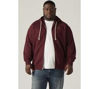 Kapuzensweatshirt LEVI'S PLUS, Herren, Gr. 3XL (68/70), rot (tawny port), Frottee, Obermaterial: 100% Baumwolle, lässig geschnitten hüftbedeckend, eingesetzt Rippbündchen, Sweatshirts, mit dezentem Le