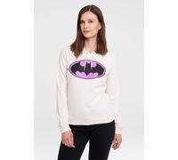Kapuzensweatshirt LOGOSHIRT "DC Comics - Batman", Herren, Gr. L, beige, 70% Baumwolle, 30% Polyester, bedruckt, normal, Rundhals, Sweatshirts, mit lizenziertem Print (16773063-L) beige