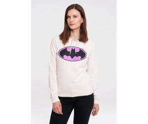 Kapuzensweatshirt LOGOSHIRT "DC Comics - Batman", Herren, Gr. XS, beige, 70% Baumwolle, 30% Polyester, bedruckt, normal, Rundhals, Sweatshirts, mit lizenziertem Print (16773063-XS) beige