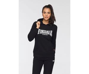 Kapuzensweatshirt LONSDALE "FLOOKBURGH", Damen, Gr. M (36), schwarz, angeraute Sweatware, Obermaterial: 80% Baumwolle, 20% Polyester. Kapuzenfutter: 80% Baumwolle, 20% Polyester, unifarben, Rippbündch