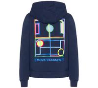 Kapuzensweatshirt LOTTO, Damen, Gr. M (38), blau (peacoat), 80% Cotton, 20% Polyester, ohne Ausschnitt, Rippbündchen, Sweatshirts (97152843-M) peacoat