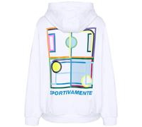 Kapuzensweatshirt LOTTO, Herren, Gr. M (48/50), weiß (hellweiß), 80% Baumwolle, 20% Polyester, bedruckt, ohne Ausschnitt, Umschlagrippbund, Sweatshirts, - mit plakativem Rückenprint (56191066-M) hellw