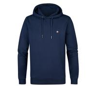 Kapuzensweatshirt PETROL INDUSTRIES, Herren, Gr. M, blau (navy blau), Sweatware, Obermaterial: 95% Baumwolle, 5% Elasthan, unifarben, casual, regular fit taillenbedeckt, ohne Ausschnitt, Langarm Rippb
