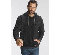 Kapuzensweatshirt MAN'S WORLD, Herren, Gr. XXL (60/62), schwarz (schwarz, meliert), angeraute Sweatware, Obermaterial: 85% Baumwolle, 15% Polyester. Kapuzenfutter: 60% Baumwolle, 40% Polyester, melier