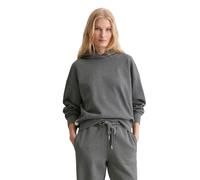 Kapuzensweatshirt MARC O'POLO, Damen, Gr. L, warm granite melange, Sweatware, Obermaterial: 100% Baumwolle, Basic, Rundhals, Bündchen, Sweatshirts, mit Logo-Stickerei (43081012-L) warm granite melange