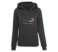 Kapuzensweatshirt MERCHCODE "Merchcode Damen Ladies Christmas Loading Heavy Hoody", Damen, Gr. M, grau (charcoal), 65% Baumwolle, 35% Polyester, bedruckt, Rundhals, Sweatshirts (57541463-M) charcoal
