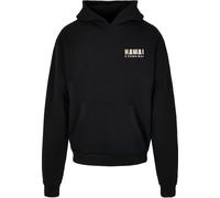 Kapuzensweatshirt MERCHCODE "Merchcode Hawai Oversized Hoody", Herren, Gr. XS, schwarz, 100% Baumwolle, bedruckt, Sweatshirts (28242916-XS) schwarz