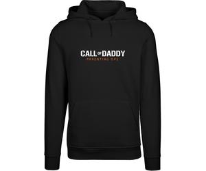 Kapuzensweatshirt MERCHCODE "Merchcode Herren Fathers Day - Call of Daddy Hoody", Herren, Gr. S, schwarz, 65% Baumwolle, 35% Polyester, bedruckt, Rundhals, Sweatshirts (51534132-S) schwarz