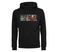 Kapuzensweatshirt MERCHCODE "Merchcode Herren Marvel Logo Character Hoody", Herren, Gr. XXL, schwarz, 65% Baumwolle, 35% Polyester, bedruckt, Sweatshirts (56435754-XXL) schwarz