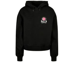 Kapuzensweatshirt MERCHCODE "Merchcode Ladies Sunset Charm Oversized Hoody", Damen, Gr. XS, schwarz, 100% Baumwolle, bedruckt, Rundhals, Sweatshirts (87936569-XS) schwarz