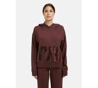 Kapuzensweatshirt MILANO ITALY, Damen, Gr. M, vino, Sweatware, Material: 60% Viskose, 35% Polyamid, 5% Elasthan, Glitzermuster, bedruckt, regular fit normal, Rundhals, eingesetzt Rippbündchen, Sweatsh