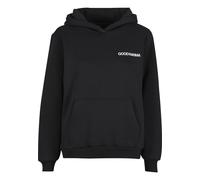 Kapuzensweatshirt MISS TEE "Miss Tee Back Around Ladies Fluffy Hoody", Damen, Gr. 3XL, schwarz, 70% Baumwolle, 30% Polyester, bedruckt, Rundhals, Sweatshirts (25823943-XXXL) schwarz