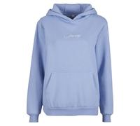 Kapuzensweatshirt MISS TEE "Miss Tee Dreamy Wording Ladies Fluffy Hoody", Damen, Gr. 5XL, blau (powderblau), 70% Baumwolle, 30% Polyester, bedruckt, Rundhals, Sweatshirts (92440901-5XL) powderblau