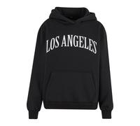 Kapuzensweatshirt MISS TEE "Miss Tee Los Angeles Ladies Fluffy Hoody", Damen, Gr. L, schwarz, 70% Baumwolle, 30% Polyester, mehrfarbig, loose fit, ohne Ausschnitt, Sweatshirts (90134631-L) schwarz