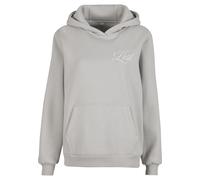 Kapuzensweatshirt MISS TEE "Miss Tee Lost Flowers Ladies Fluffy Hoody", Damen, Gr. XS, lightasphalt, 70% Baumwolle, 30% Polyester, bedruckt, Rundhals, Sweatshirts (11806715-XS) lightasphalt