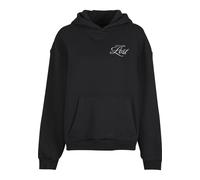 Kapuzensweatshirt MISS TEE "Miss Tee Lost Flowers Ladies Fluffy Hoody", Damen, Gr. XS, schwarz, 70% Baumwolle, 30% Polyester, bedruckt, Rundhals, Sweatshirts (66647853-XS) schwarz
