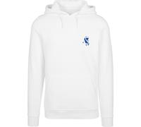 Kapuzensweatshirt MISTERTEE "MisterTee A S Club Hoody", Herren, Gr. XS, weiß, 65% Baumwolle, 35% Polyester, bedruckt, Sweatshirts (59494363-XS) weiß