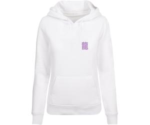Kapuzensweatshirt MISTERTEE "MisterTee Damen Ladies Glory Dragon V2 Hoody", Damen, Gr. XS, weiß, 65% Baumwolle, 35% Polyester, bedruckt, Rundhals, Sweatshirts (67482960-XS) weiß