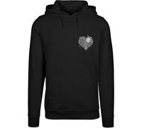 Kapuzensweatshirt MISTERTEE "MisterTee Herren Heart Cage Hoody", Herren, Gr. L, schwarz, 65% Baumwolle, 35% Polyester, bedruckt, Sweatshirts (60575055-L) schwarz