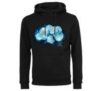 Kapuzensweatshirt MISTERTEE "MisterTee Herren Ice Rings Hoody", Herren, Gr. 3XL, schwarz, 65% Baumwolle, 35% Polyester, bedruckt, Sweatshirts Kapuzensweatshirt (62104714-XXXL)